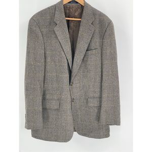 Ralph Lauren Wool Blazer Sport Coat Men's‎ Size 44 T Brown Gray